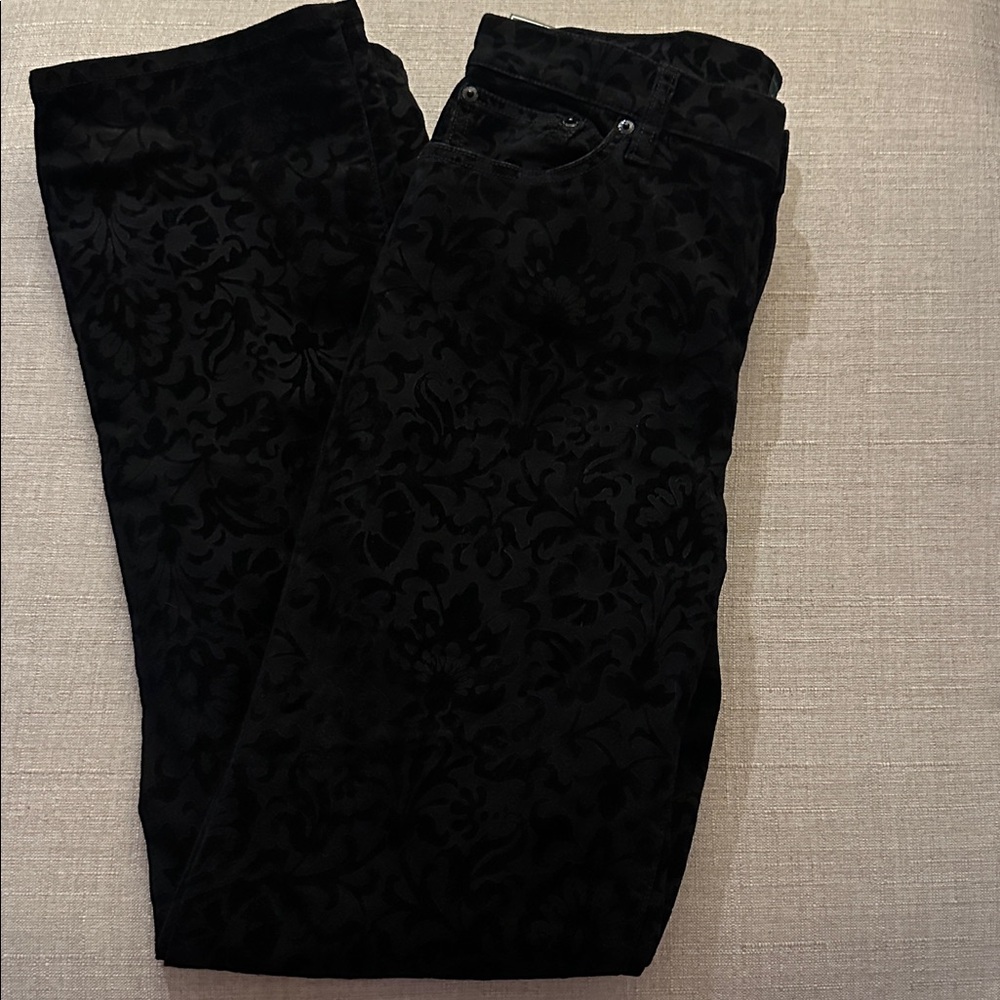 Lauren Ralph Lauren Black Floral Straight Leg Pants - Picture 9 of 10